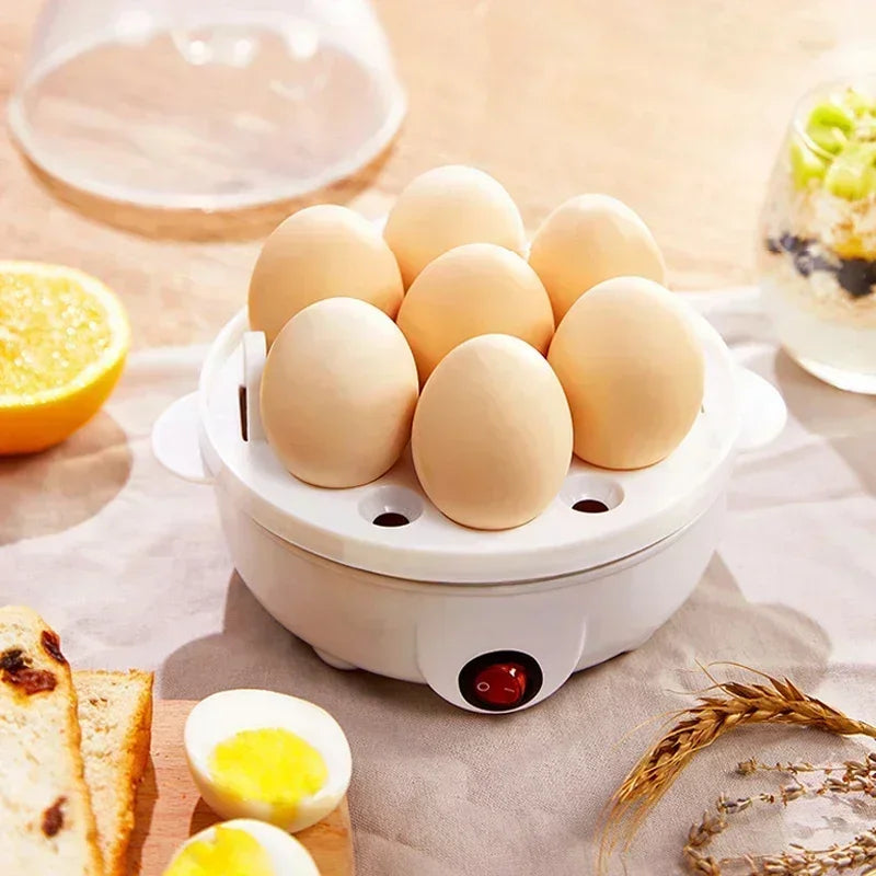 NOCCLILI Double-Layer Electric Egg Cooker & Steamer – 7+ Eggs, 350W, Boil, Poach & Steam | EU / US Plug