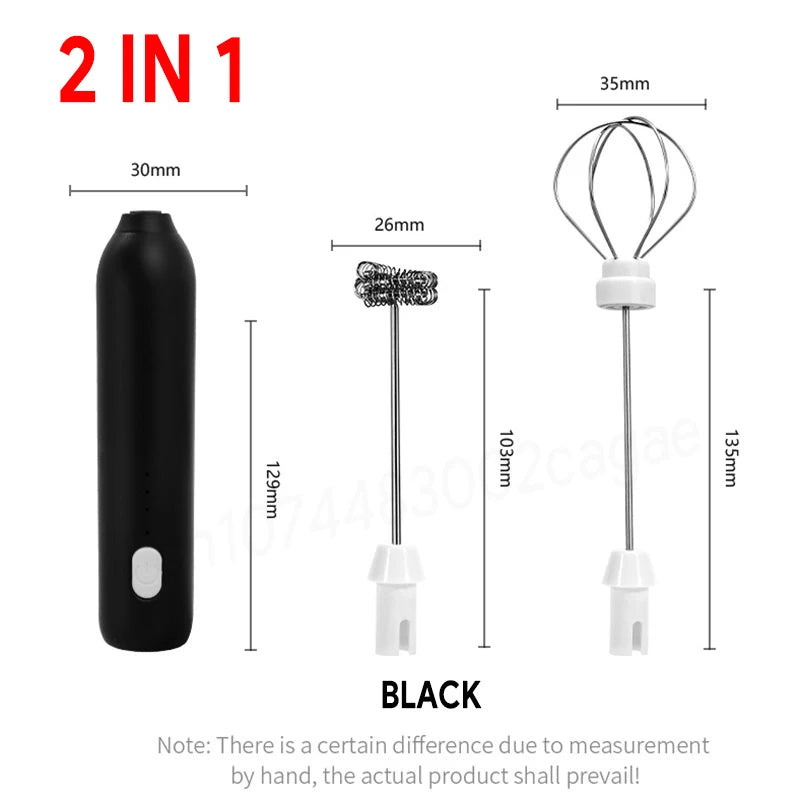 USB-C Rechargeable Milk Frother – 7000 RPM Handheld Electric Whisk for Coffee, Cappuccino & Matcha