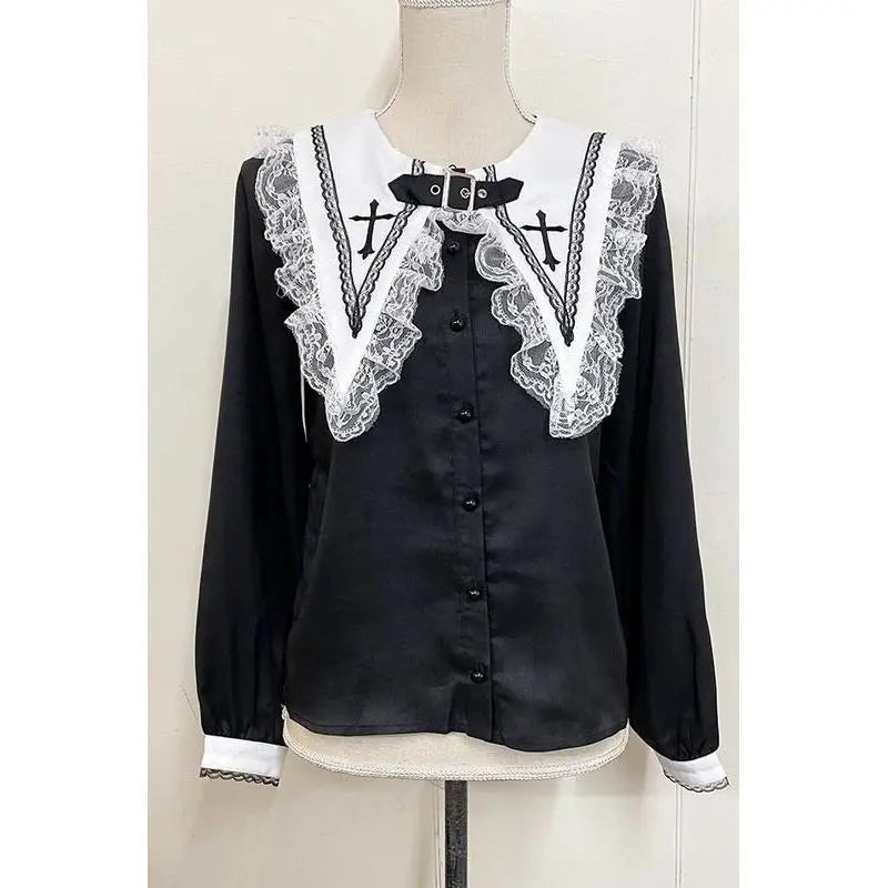 Gothic Lolita Sailor Collar Blouse – Women