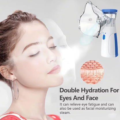 Mini Nano Ion Facial Steamer & Eye Humidifier – 2-in-1 Ultrasonic Mist, Deep Skin Hydration | USB-C Rechargeable