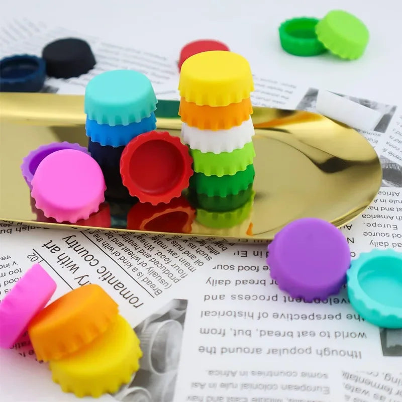Silicone Beer Bottle Caps — Candy Colors, 2 / 5 / 6 / 12 / 24 Pcs