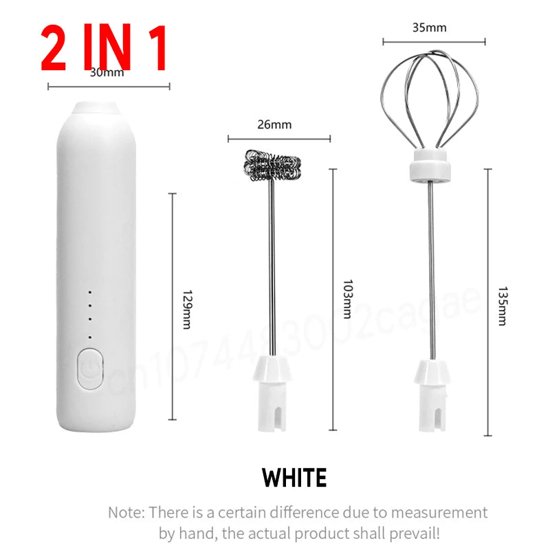 USB-C Rechargeable Milk Frother – 7000 RPM Handheld Electric Whisk for Coffee, Cappuccino & Matcha