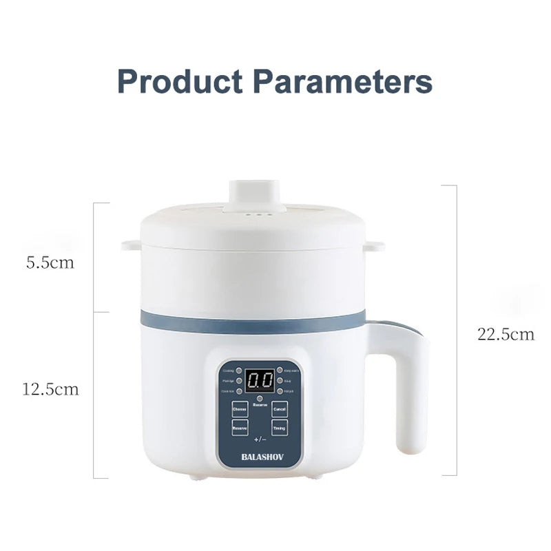 BALASHOV 1.7L Electric Rice Cooker – Non-Stick Ceramic Lining, 6-in-1 Multi-Cooker | 220V EU Plug