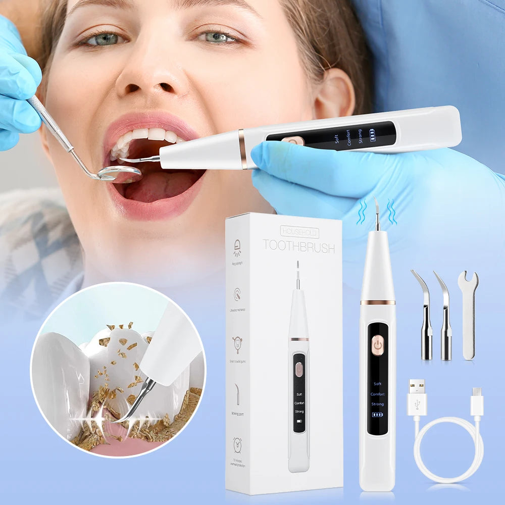 Ms.Dear Ultrasonic Dental Scaler — Teeth Tartar & Plaque Remover, LED, 3-Speed