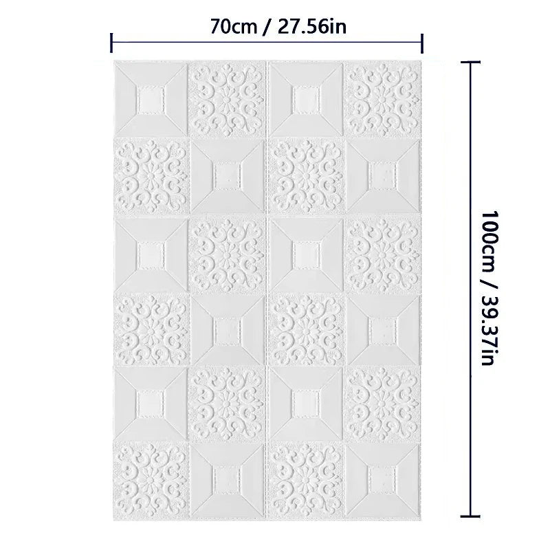 3D Brick Pattern Self-Adhesive Wallpaper 70cm — Waterproof Peel & Stick
