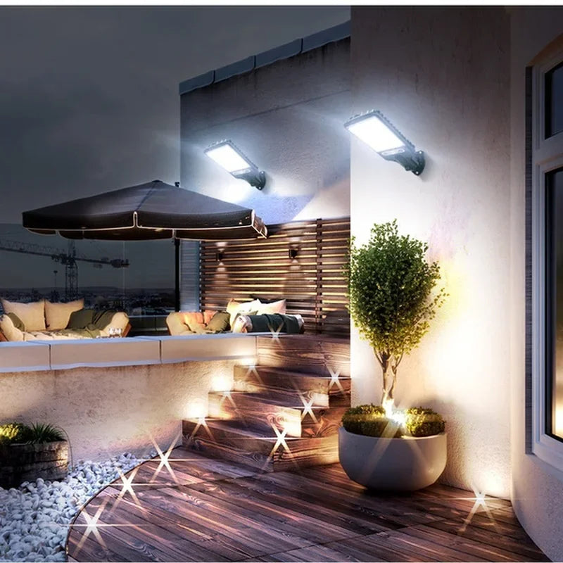 paweinuo Solar Outdoor Security Light – 180 COB, 120°, 3 Modes, Remote Control, IP65 | 3200mAh | 1pc / 2pcs