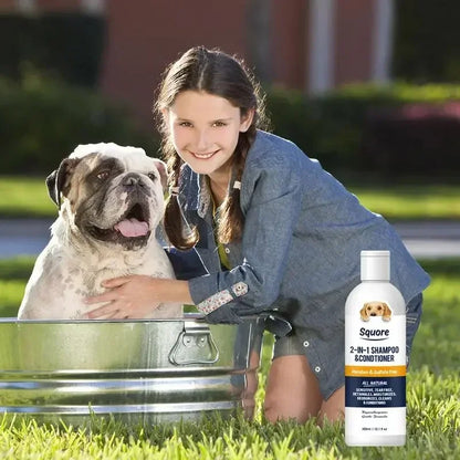 2-in-1 Dog Shampoo & Conditioner – Natural Moisturizing, pH Balanced 300ml