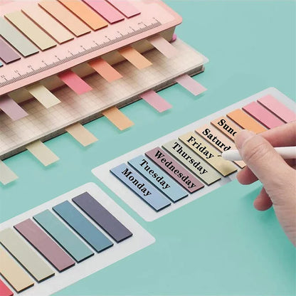 Morandi Color Sticky Note Tabs — Book Annotation & File Index Stickers