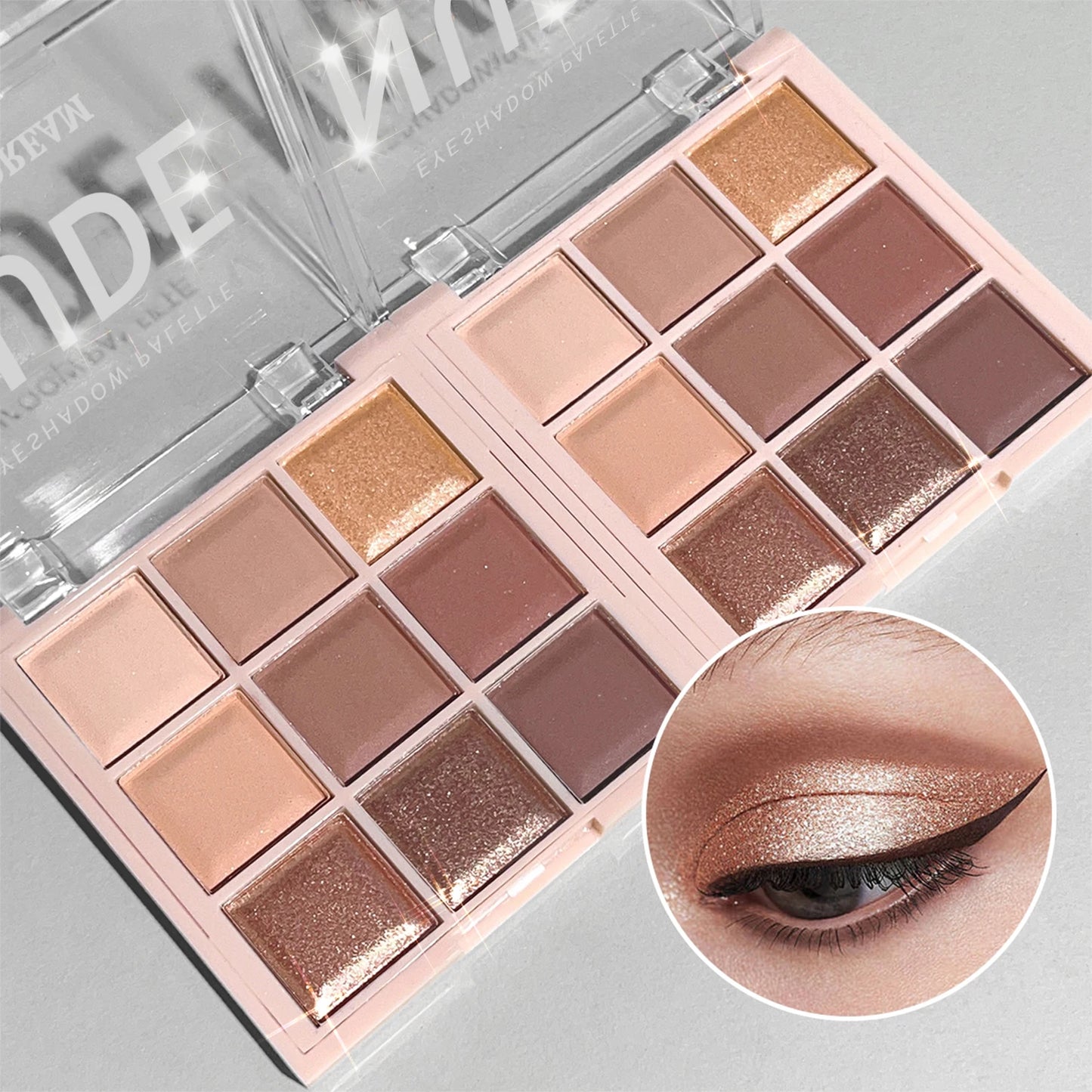 JUJU DREAM 9-Color Eyeshadow Palette – Matte & Shimmer, Soft Milk Tea Tones, Waterproof, Long-Lasting | Single & Triple Sets