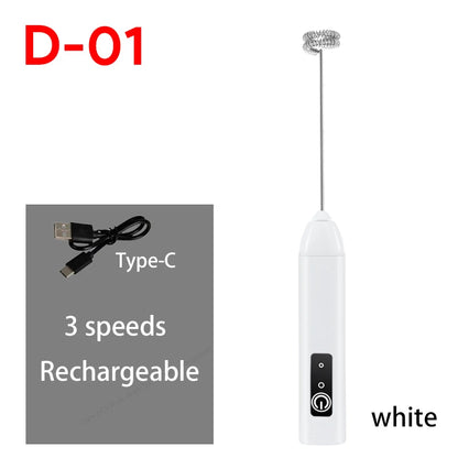 USB-C Rechargeable Milk Frother – 7000 RPM Handheld Electric Whisk for Coffee, Cappuccino & Matcha