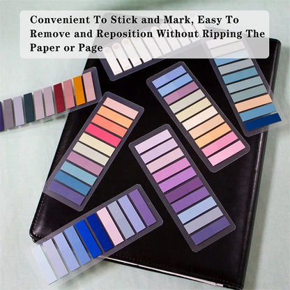 Morandi Color Sticky Note Tabs — Book Annotation & File Index Stickers