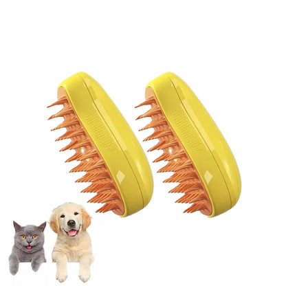 3-in-1 Pet Steam Grooming Brush — Spray, Massage & Detangle for Cats & Dogs