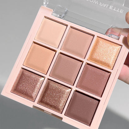 JUJU DREAM 9-Color Eyeshadow Palette – Matte & Shimmer, Soft Milk Tea Tones, Waterproof, Long-Lasting | Single & Triple Sets