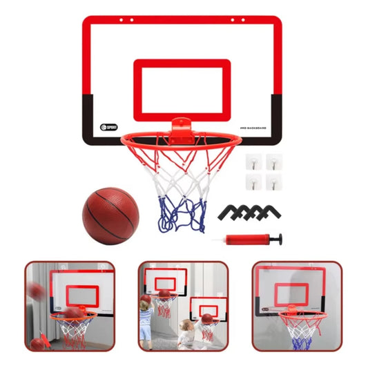 Kids Mini Door Basketball Hoop Set — Indoor Wall Hanging Backboard