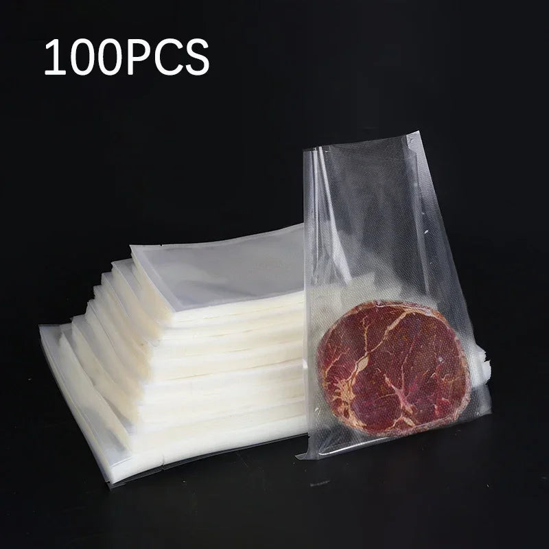 Vacuum Sealer Bags — 100 Pcs, BPA-Free PE, Food Grade, Multiple Sizes